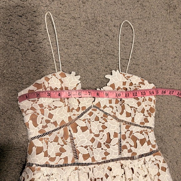 Self Portrait New Azaelea Guipure Lace Midi Dress Size 6 - Picture 12 of 16